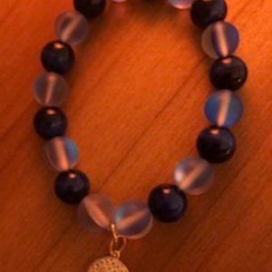 Lapis Lazuli & Mystic Aura bead  Bracelet